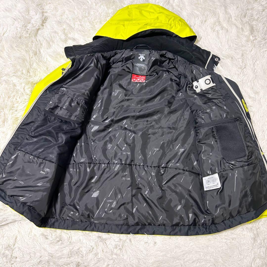 【美品】DESCENTE デサント スキーウェア 上下 シンプル イエロー Ｌ