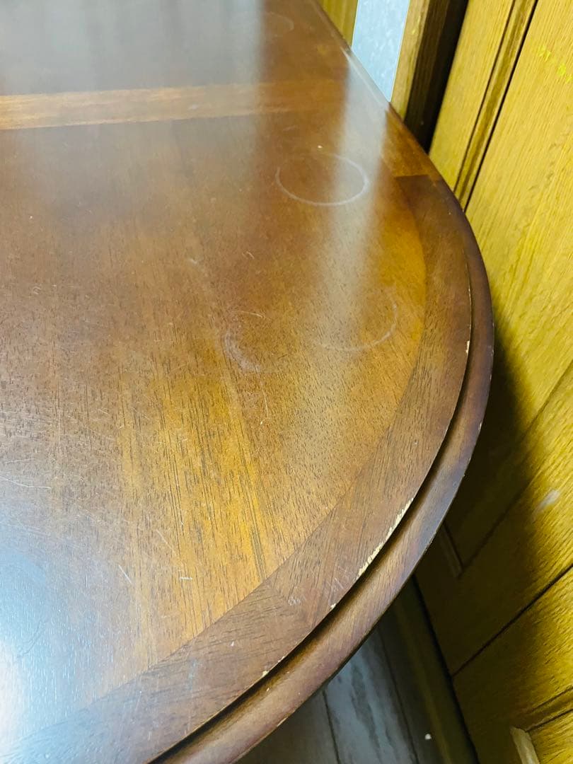 マルニ家具　地中海シリーズ　木製楕円形テーブル ブラウン