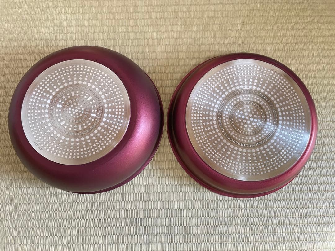 新品　ティファール　IHモーヴレッド　ウォックパン　フライパン　26cm 2点