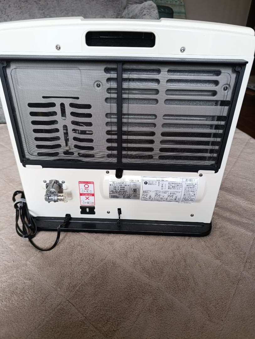都市ガス　ファンヒーター RC-K2403E-1　木造7畳　ガスコード付
