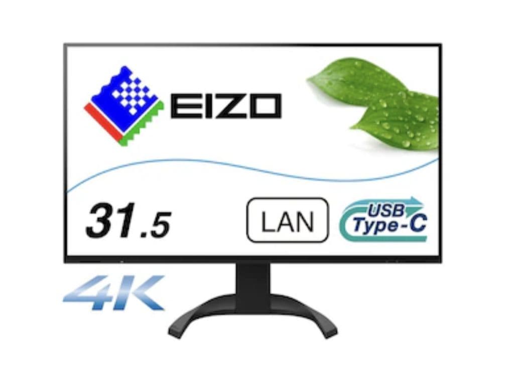 極美品　EIZO 31.5インチ 4K IPSディスプレイ EV3240K-BK