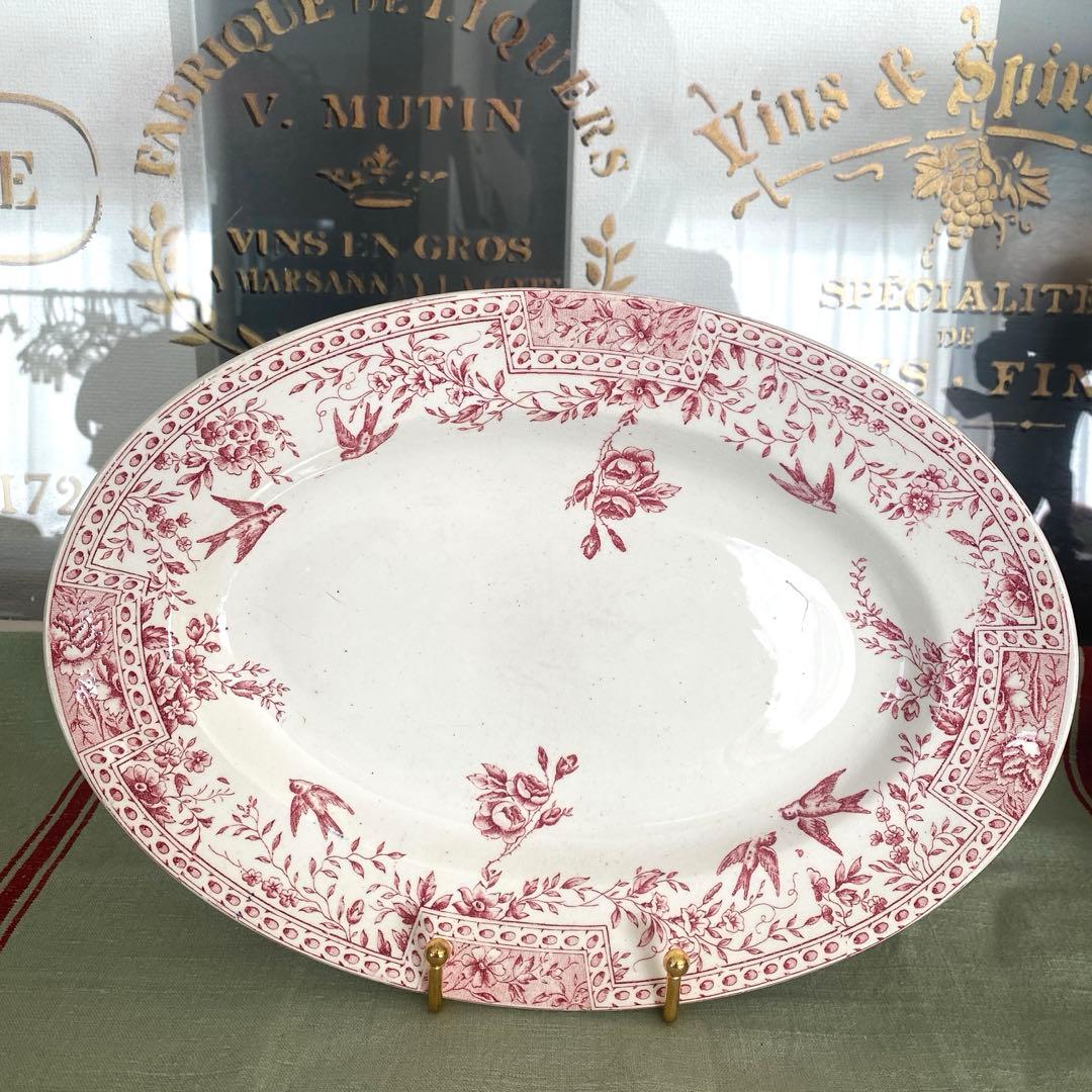 リュネヴィル　lunéville CERES ツバメ オーバルプレート　フランス