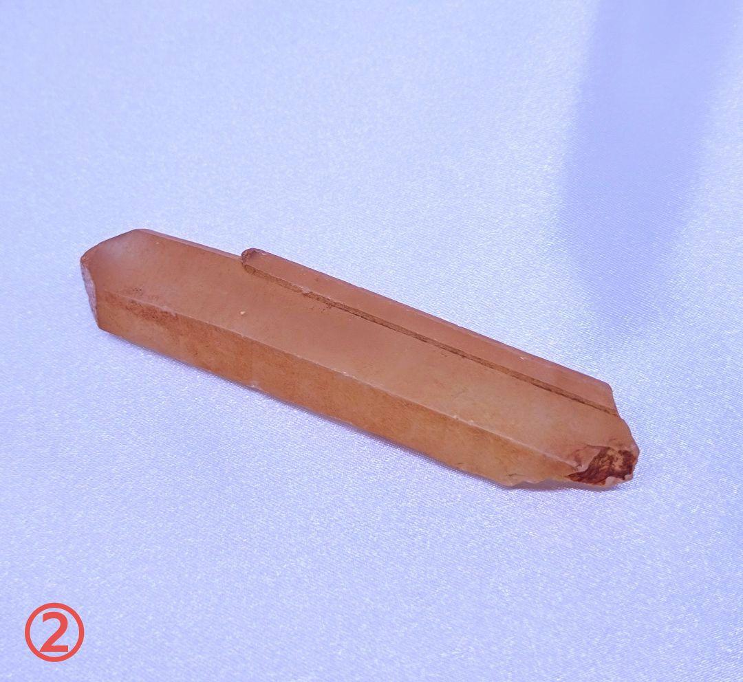 タンジェリン クォーツ　ポイント　原石　5本セット　ブラジル産　血液　健康　活力