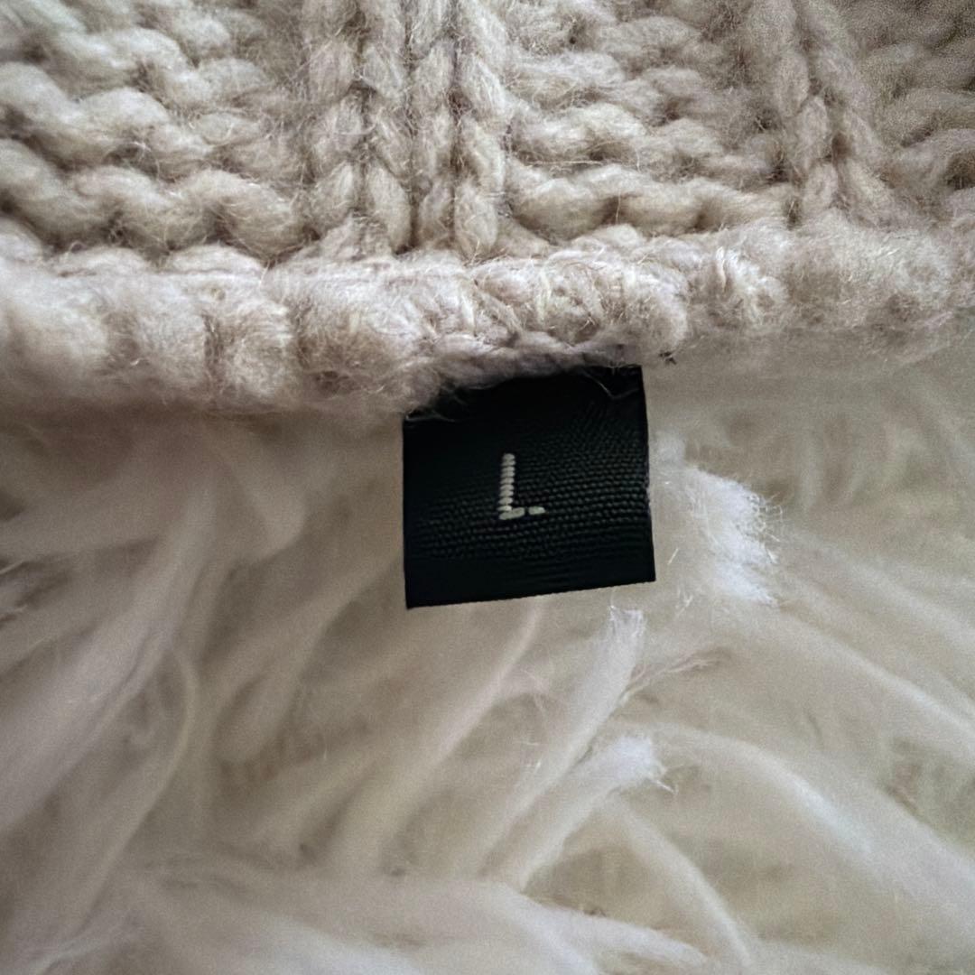 【極美品】【希少】ヴェルサーチ ケーブルニット　モックネック　アイボリー　L