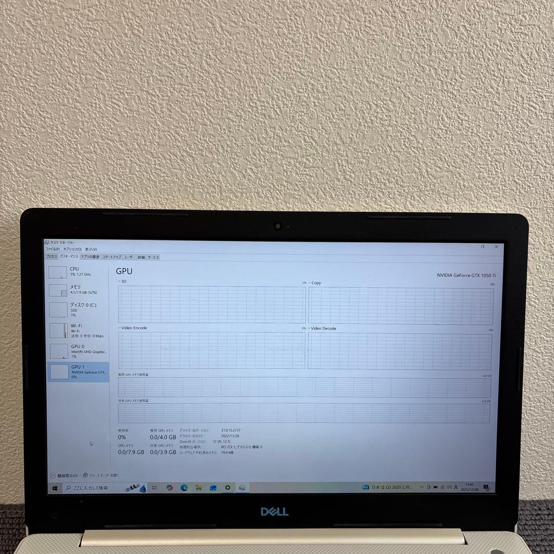 サンジ様DELL G3 3579 i7-8750H メモリ8GB #M6748