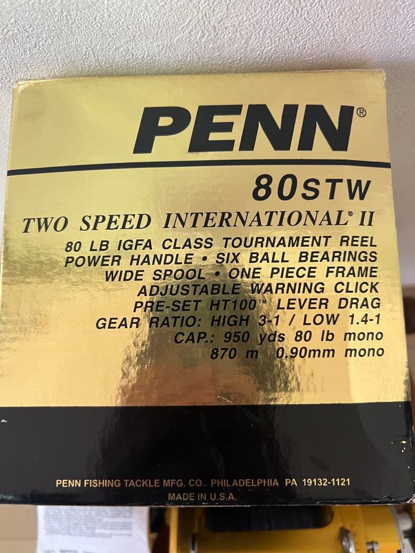 PENN INTERNATIONAL II 80STW 両軸リール