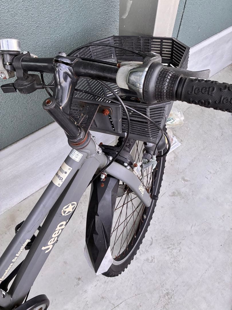 【岡山発:着払/引取(隣県届け可)】 Jeep サイクル 前カゴ付き