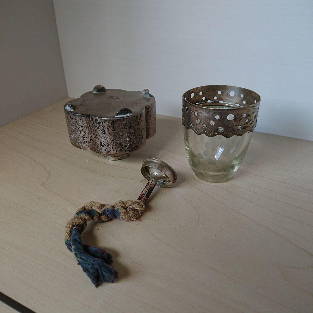 オイルランプ　灯油ランプ　フランスアンティーク