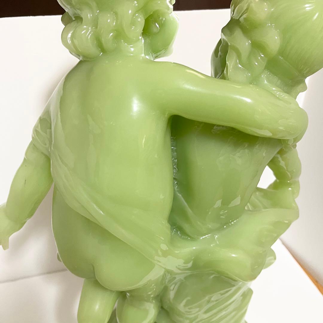 翡翠玉石彫刻 天使像 高さ54センチ 重量15キロ ヒスイ 希少 レア 大型