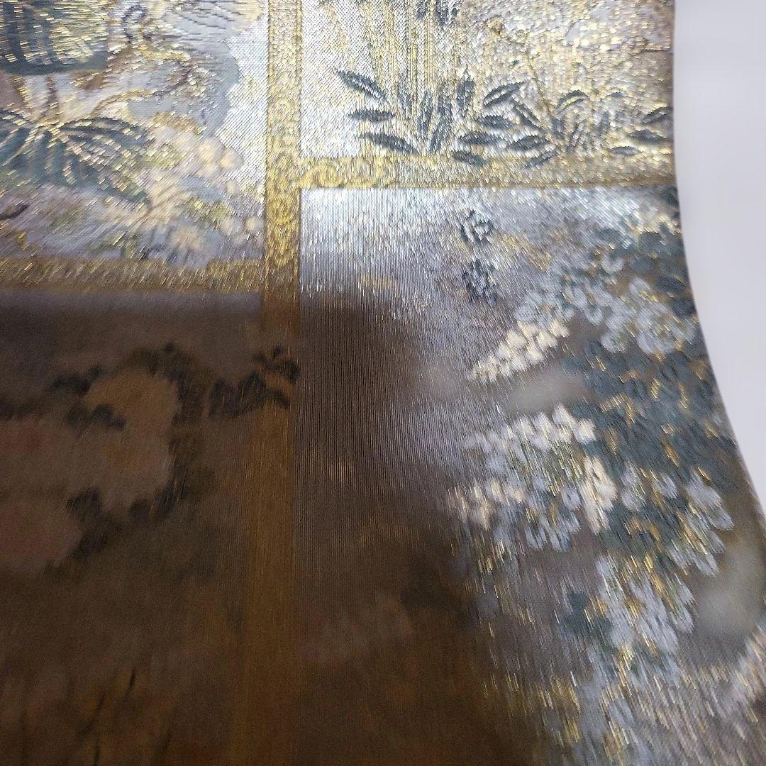 御袋帯 花歳詩季 西陣あさぎ 分析通知書あり