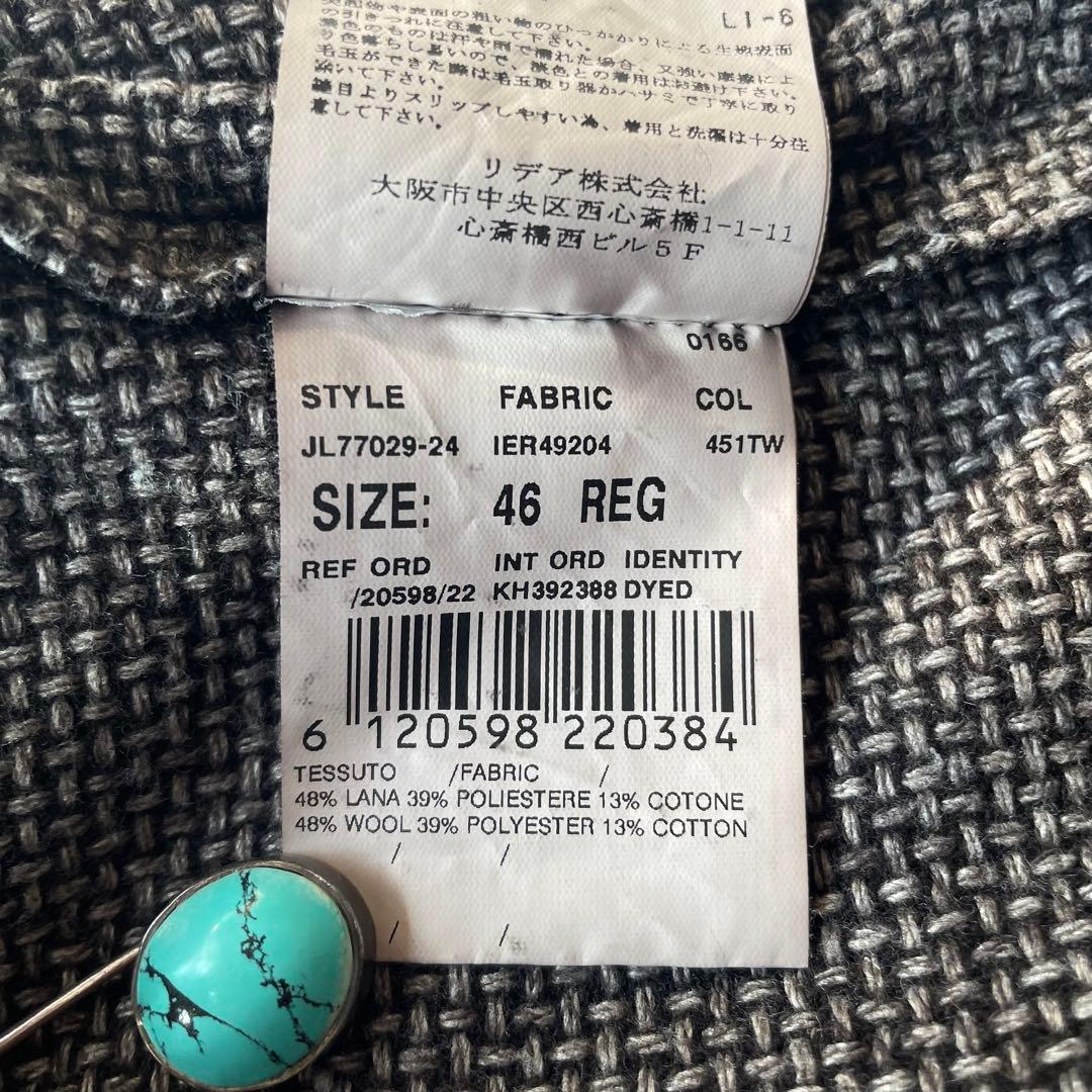 LARDINI ベスト ジレ ツイード ブートニエール フラワーピン