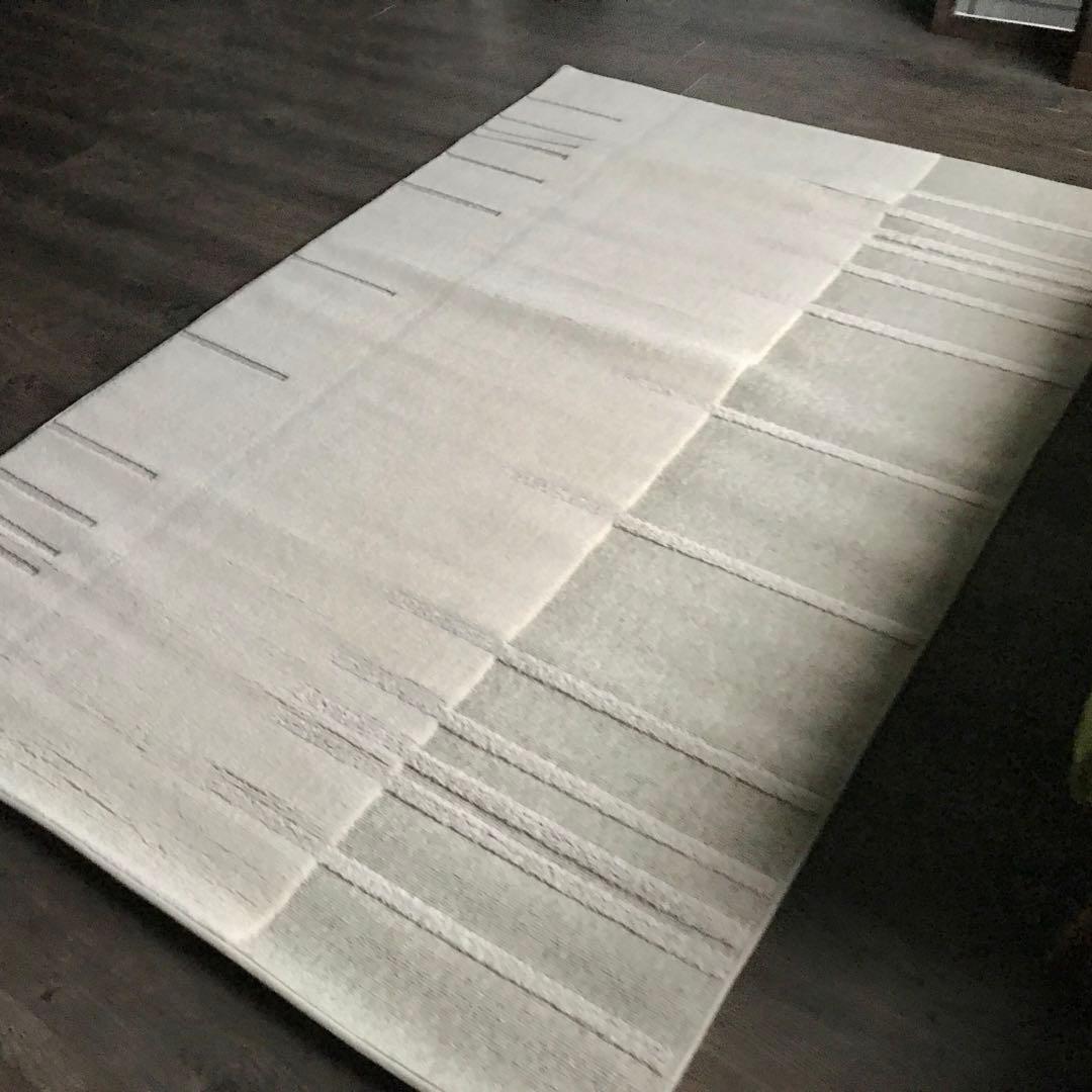 Kw M ラグ ラグマット カーペット 絨毯134×199cm ベージュ