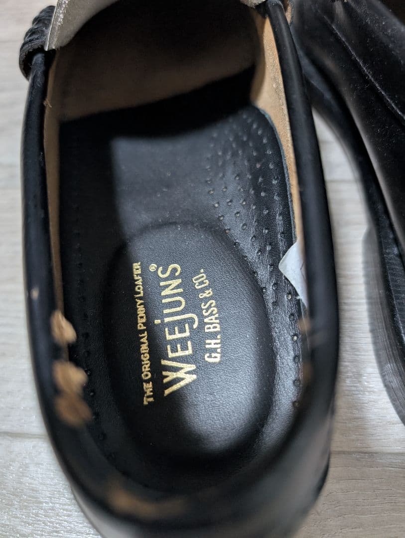 GHbass Weejuns ブラック/ホワイト ローファー
