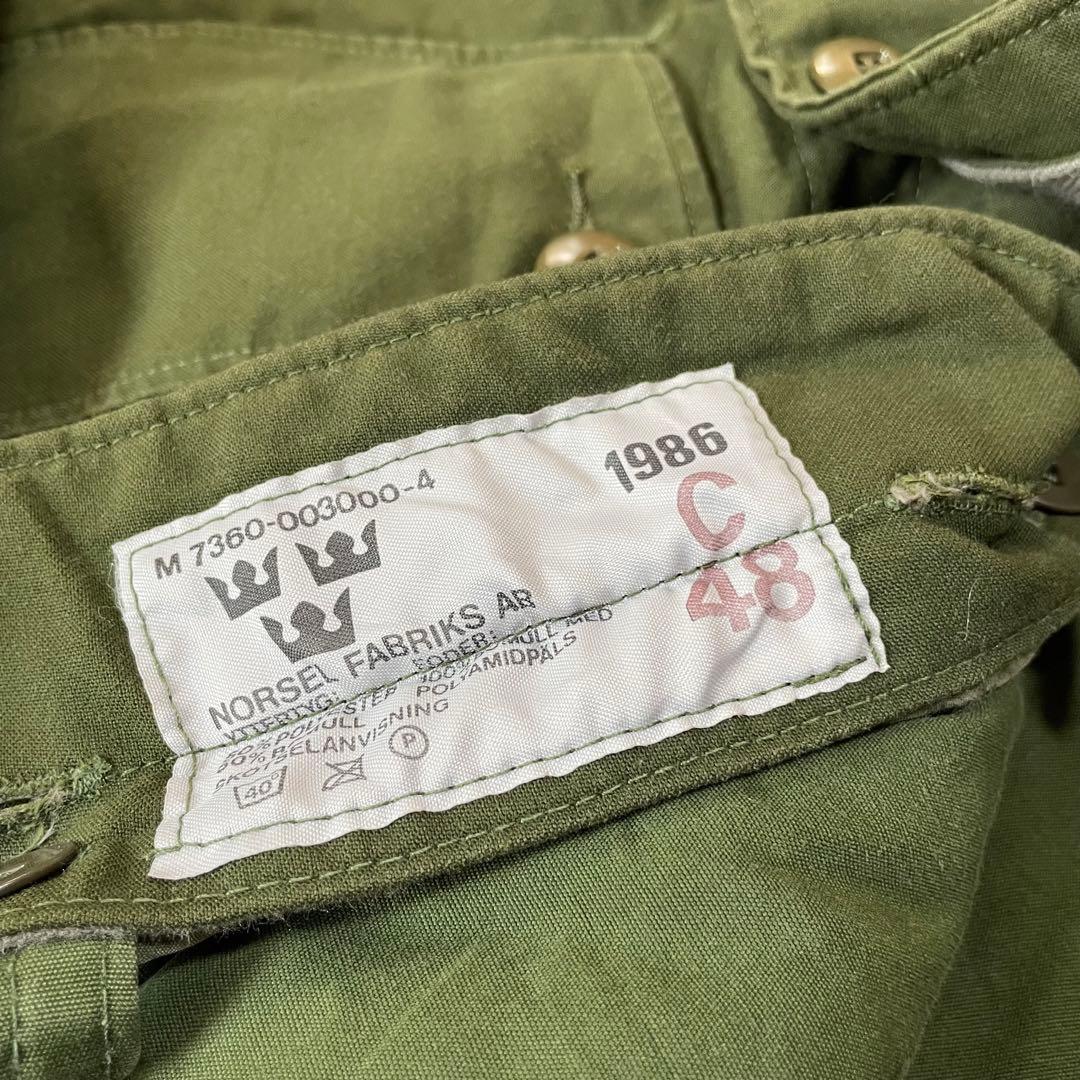 80s M-59 スウェーデン軍 ミリタリーコート ライナー付き