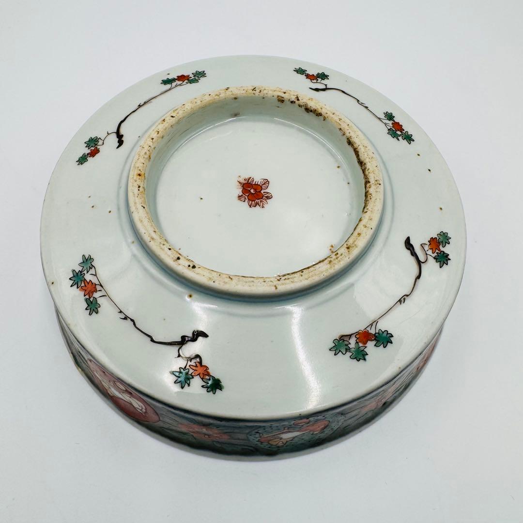 【時代　伊万里焼　鴨に杜若　龍　鳳凰なます皿　四客】食器　料亭　銘々皿　向付