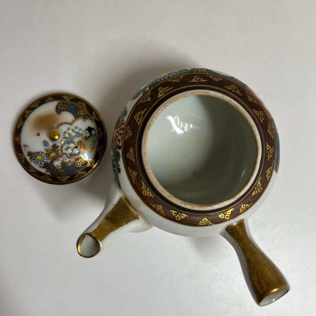 明治時代　九谷焼　上手青粒金襴手　煎茶器セット　東K8-0111☆2F タカサ