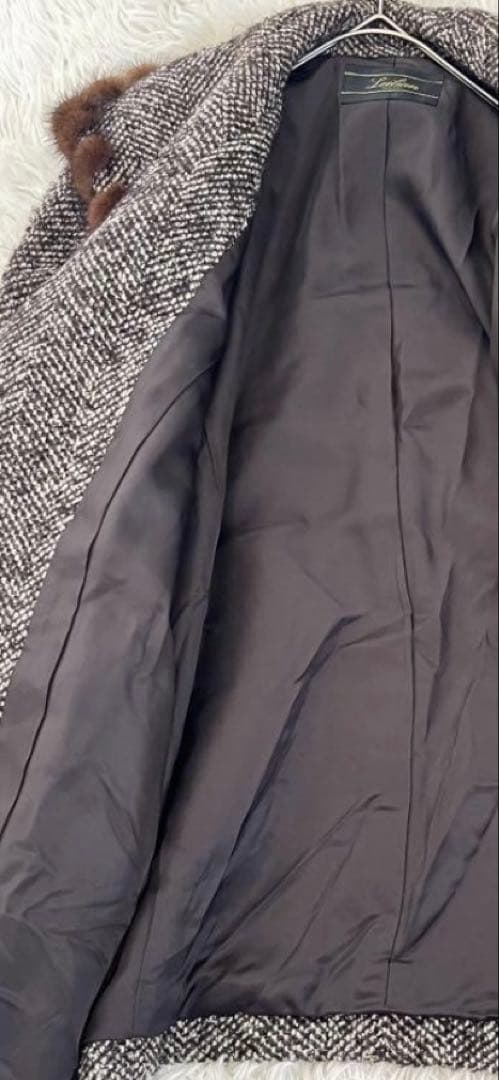 Leilian ツイードオーバーサイズジャケット LL+