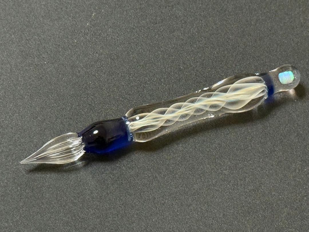 川西硝子◆ガラスペン　螺旋タイニー