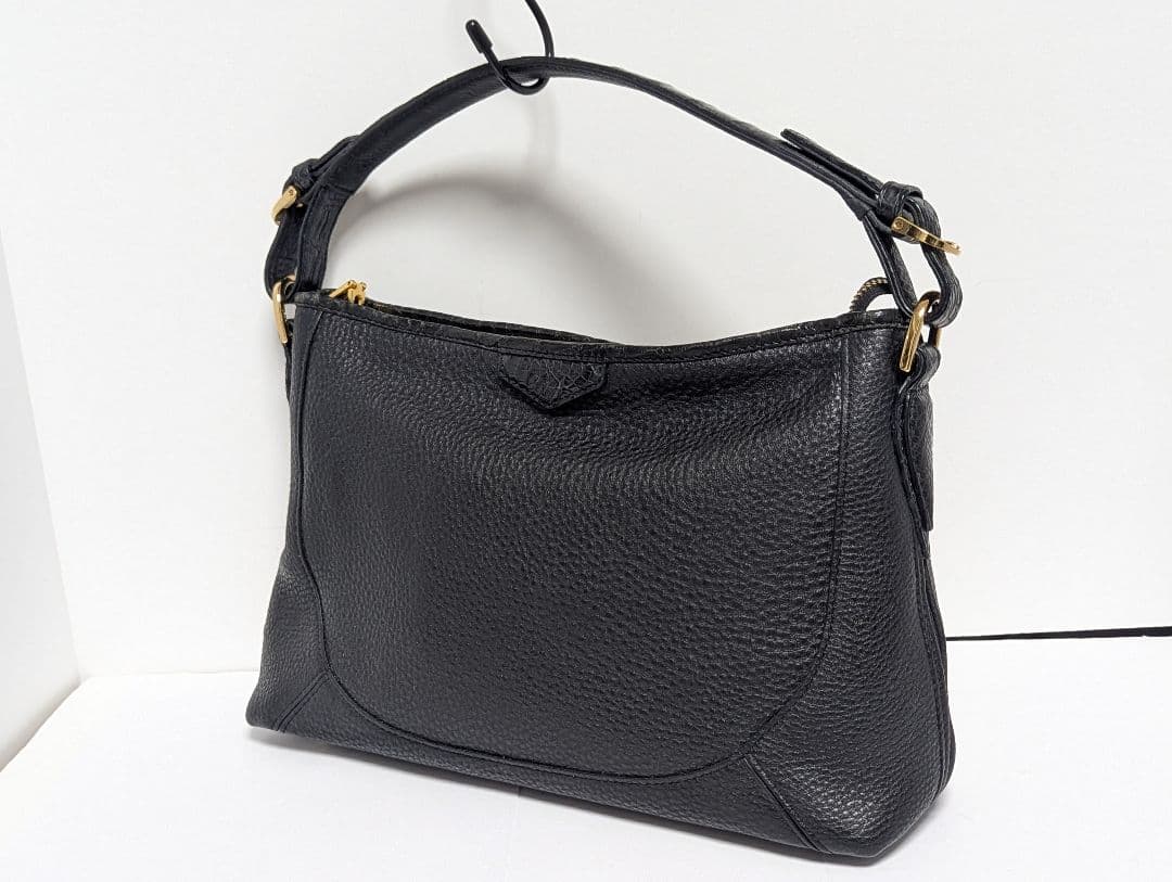 LEATHER JEWELS Crystal　2way バッグ黒　B690