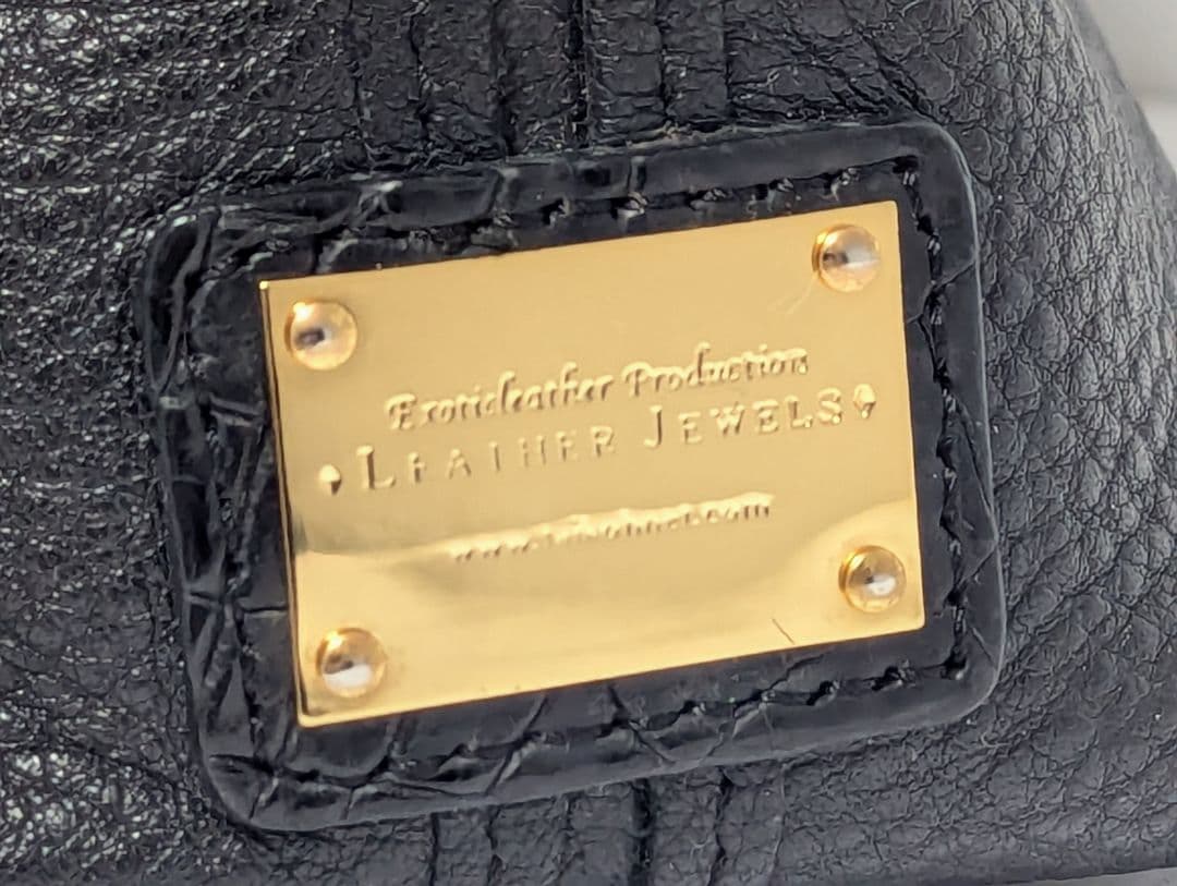 LEATHER JEWELS Crystal　2way バッグ黒　B690