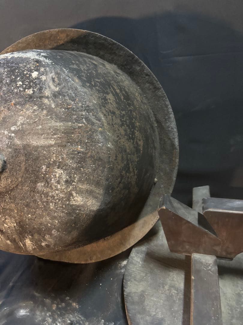 【超特大】横幅60cm 当時物 羽釜 鉄 蓋付き 明治 大正 昭和 レトロ