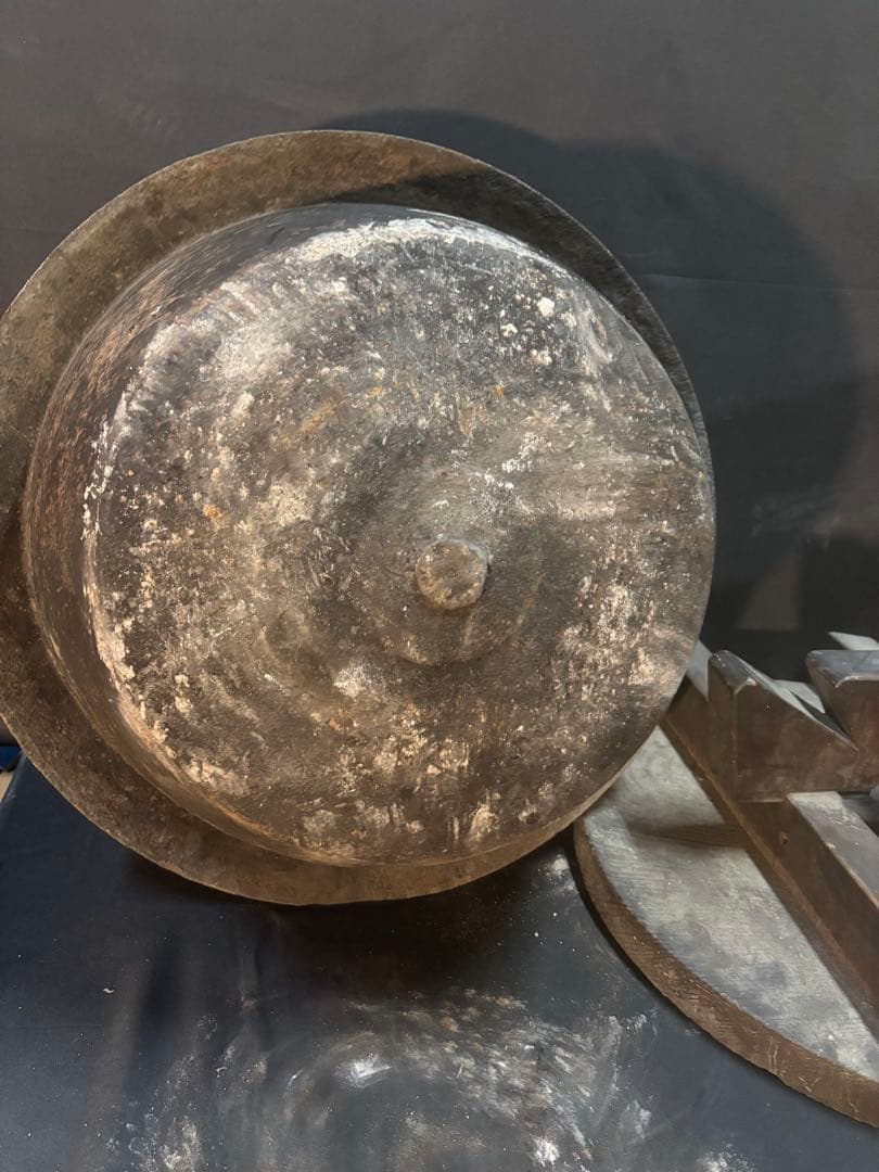 【超特大】横幅60cm 当時物 羽釜 鉄 蓋付き 明治 大正 昭和 レトロ