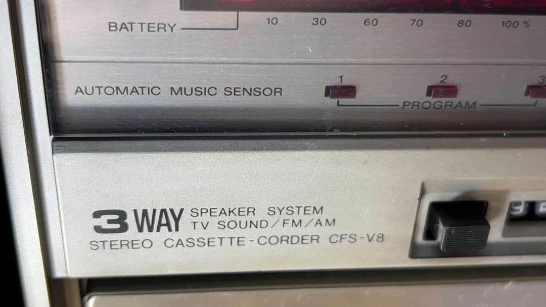 SONY レトロラジカセ　CFS-8　STEREO　ZILBA’P　　テープ