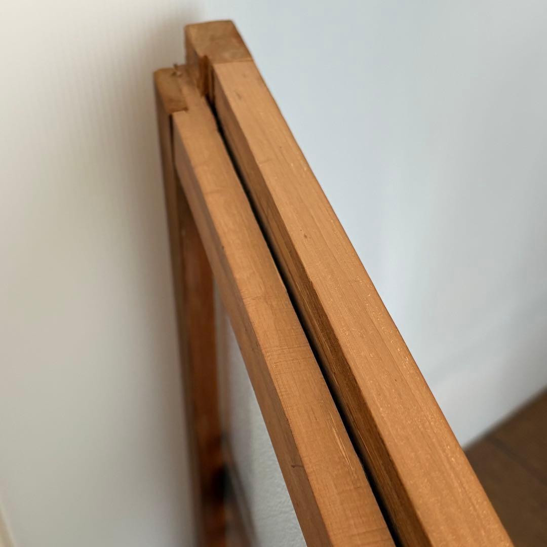 昭和板型ガラス　木枠付き　透かし彫り パーテーションの部品　間仕切り　衝立