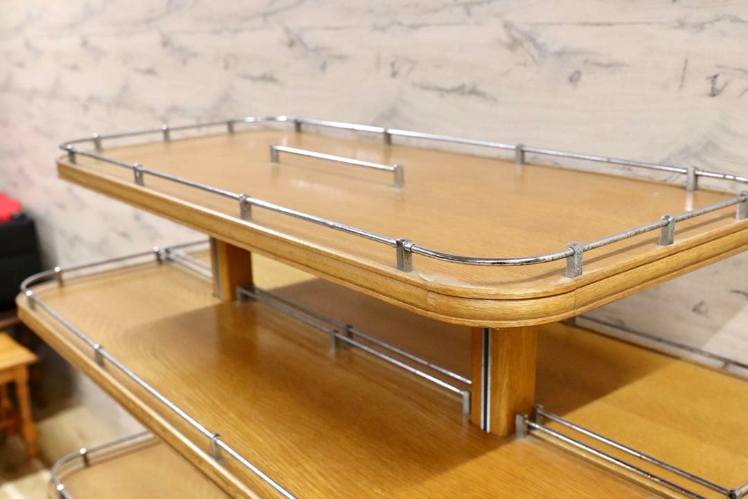 GMFH401○英国 イギリス アンティーク ディスプレイラック 棚 1940年