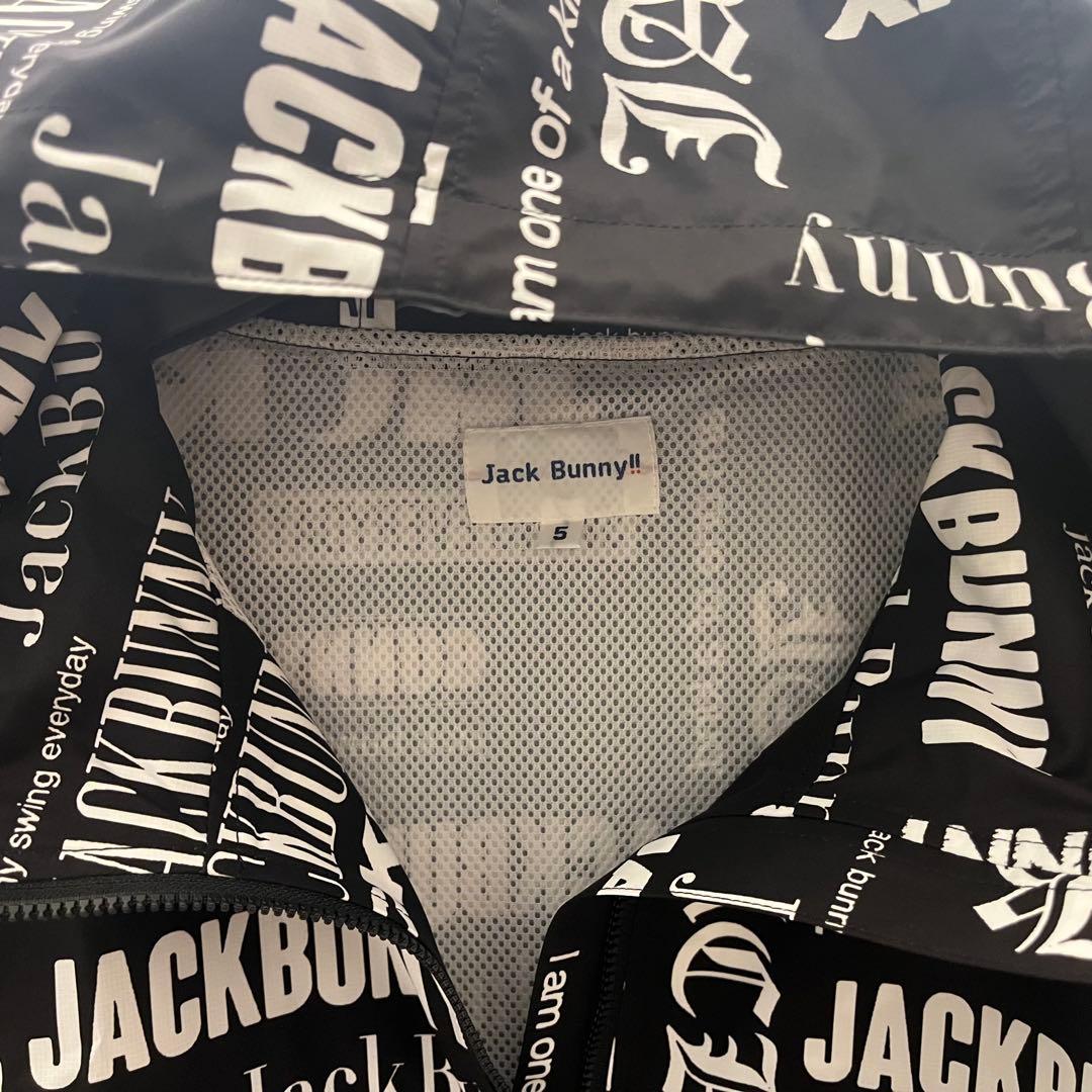 新品★24,200円 ジャックバニー ジップアップフーディブルゾン ロゴ総柄 L