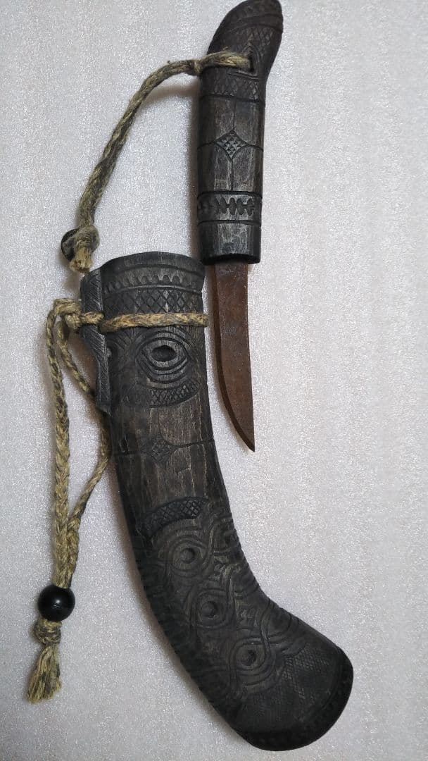 (値下げ)アイヌマキリ　くり抜き鞘　本場レア物