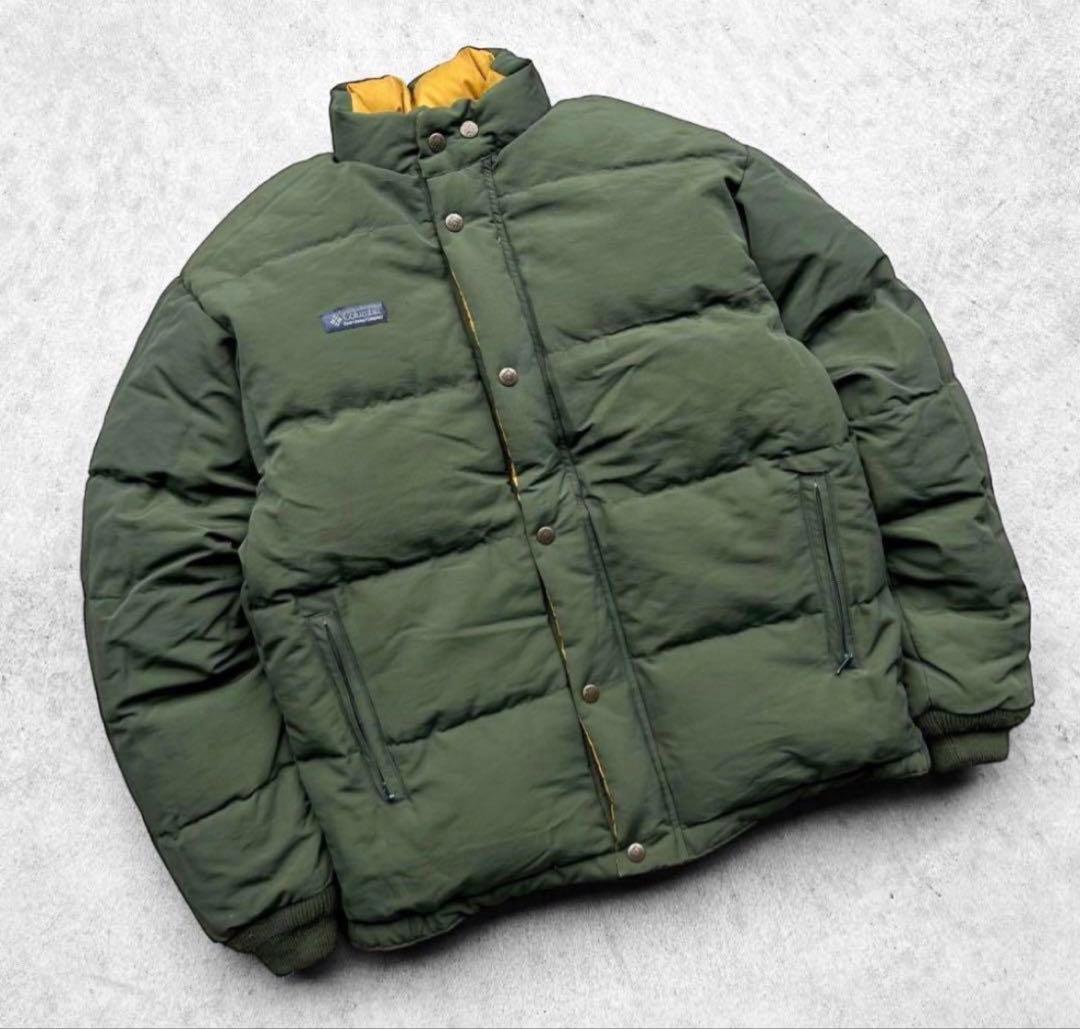 極暖❗️ 古着 90s Columbiaリバーシブルダウンジャケット 値下げ可❗️