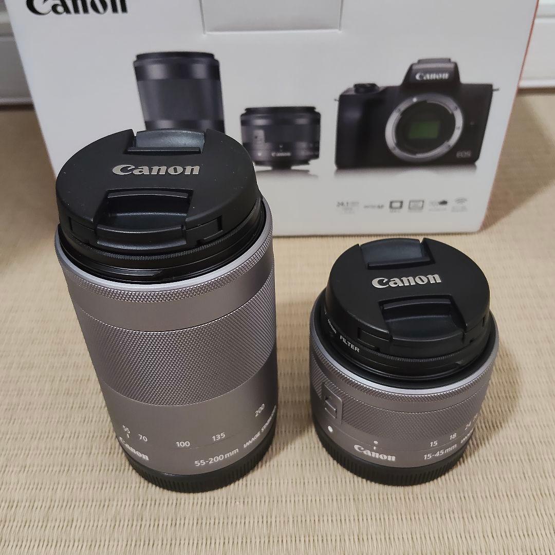 【値下げ中】Canon EOS kiss M ホワイト ダブルズームキット
