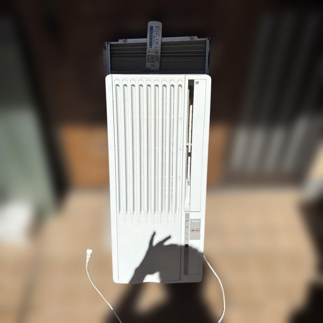 Haier 窓用エアコン　JA-16U 2020年　窓枠付き　簡易洗いました