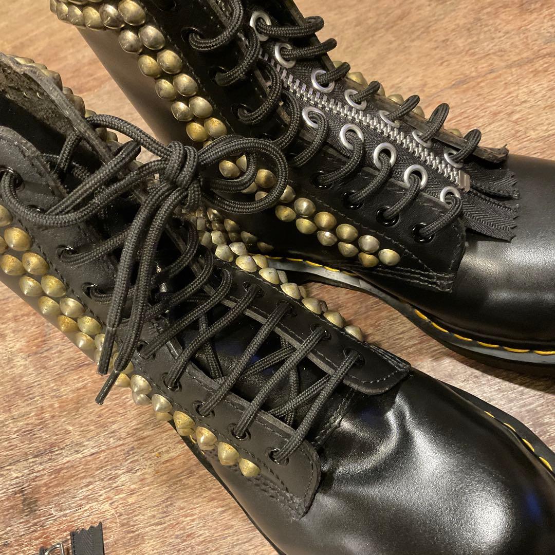 美品！ドクターマーチン スタッズ カスタム 10ホール ブーツ 1919 黒