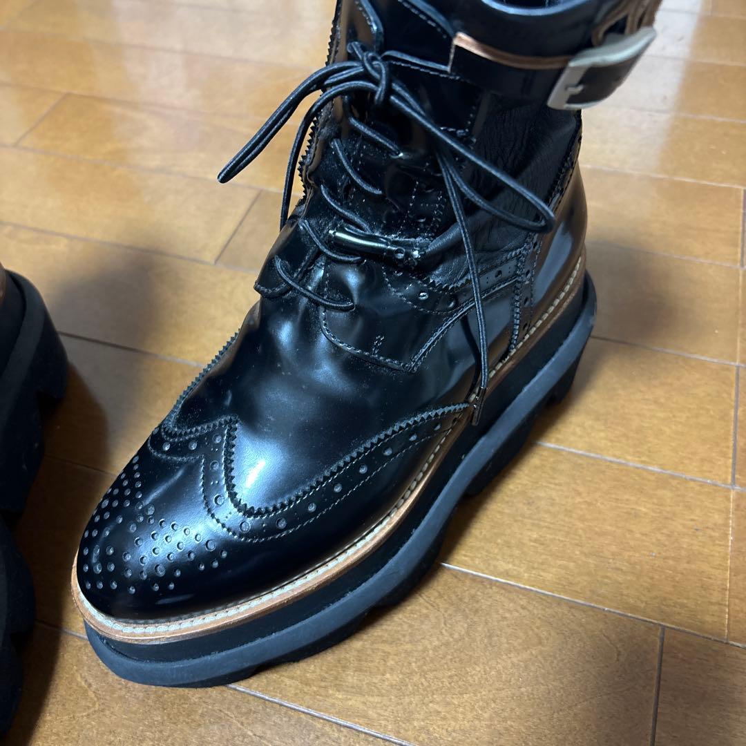 sacai ウイングチップソールブーツ　37