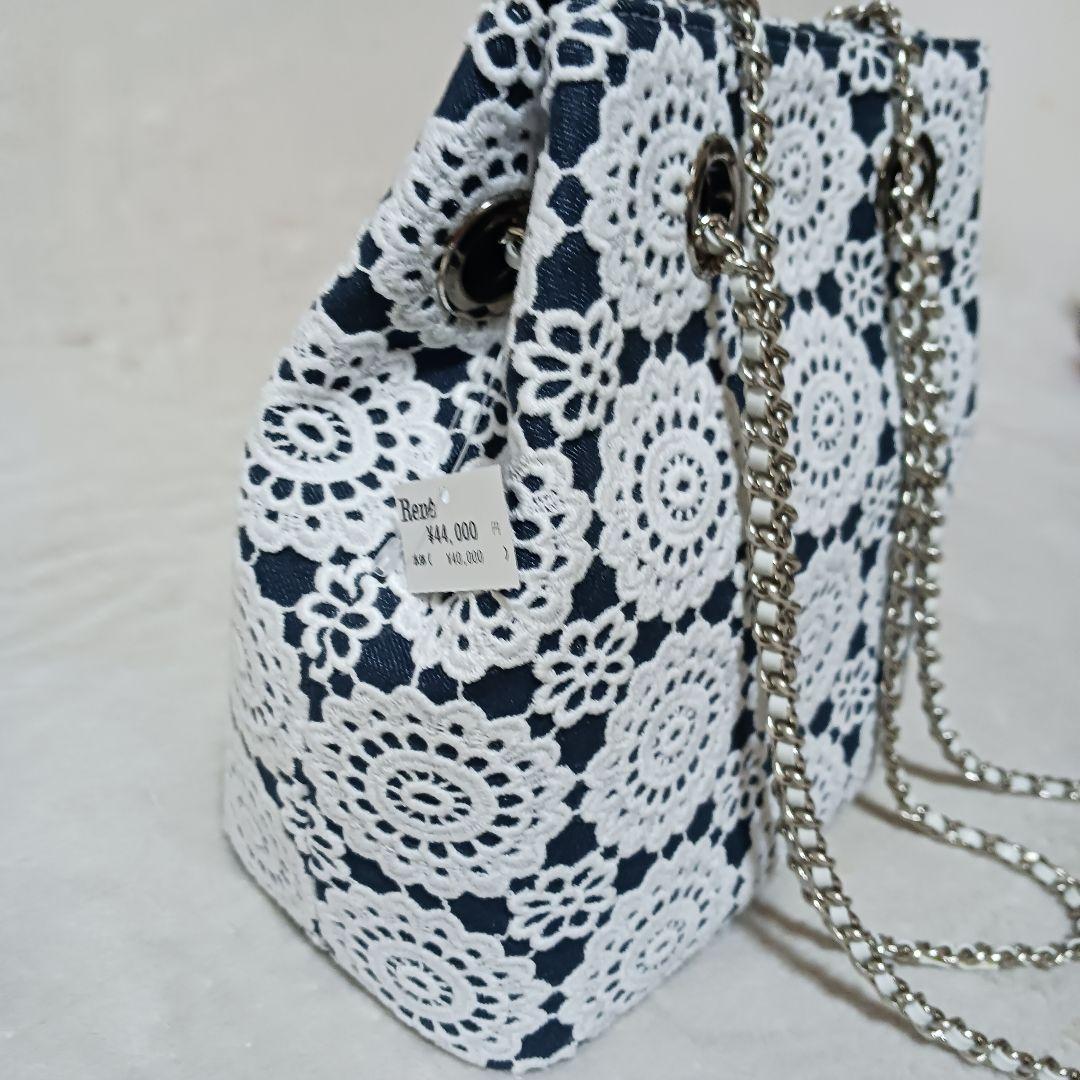 René ルネ　チェーンショルダーバッグ　ハンドバッグ　レース刺繍　新品