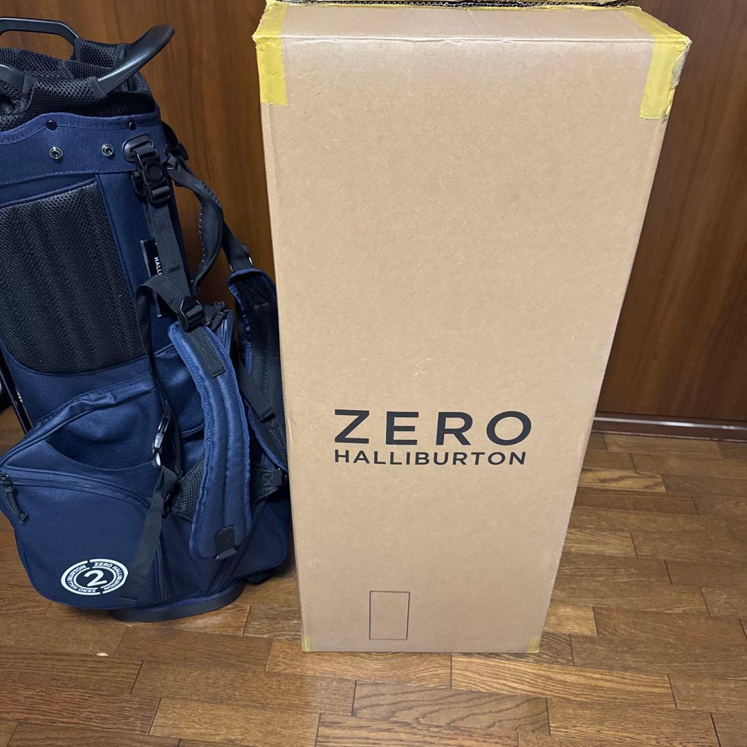 ZERO HALLIBURTON ネイビー キャディバッグ　スタンド式