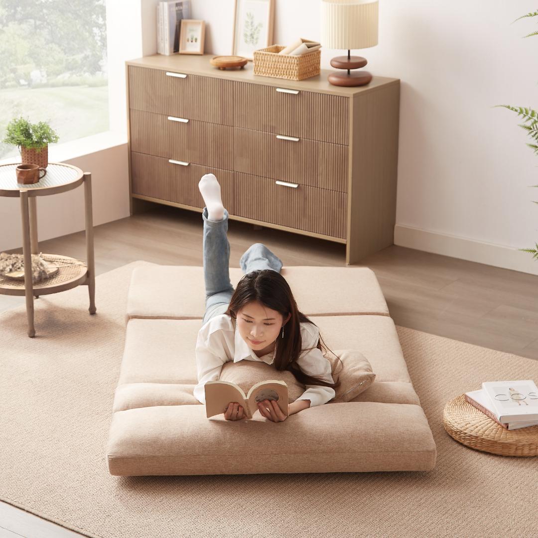 在庫一掃！残り僅か！折りたたみ ソファベッド 座椅子 幅103cm 2人掛け