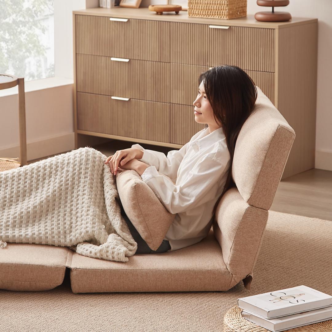 在庫一掃！残り僅か！折りたたみ ソファベッド 座椅子 幅103cm 2人掛け