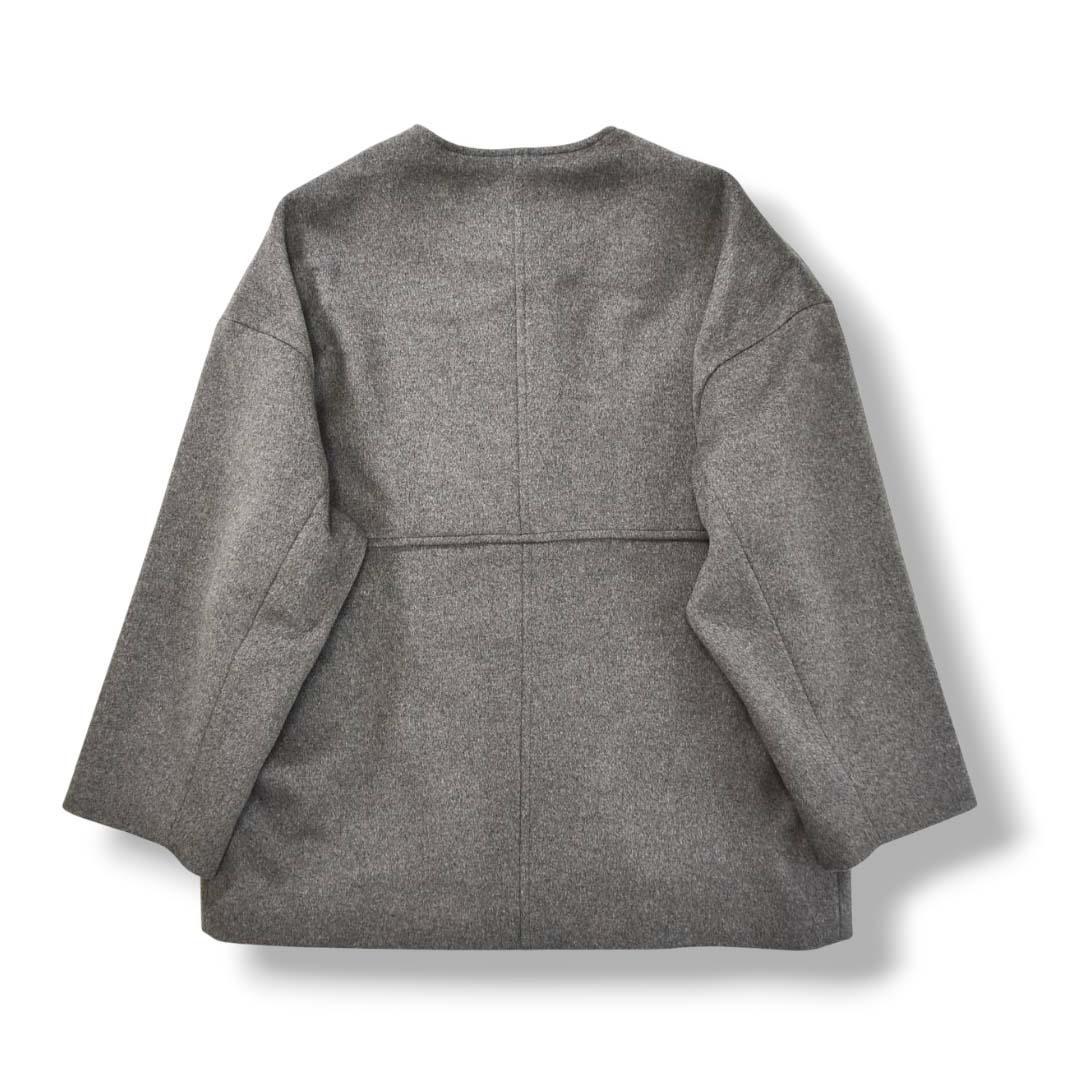 【美品】 ジャーナルスタンダード ウールコート シンプル 通勤 38 グレー♪