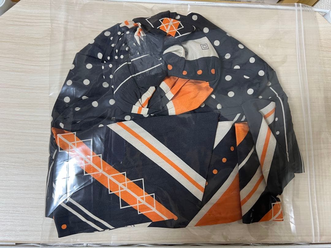 BAREN 医療用スカーフハット Dot Border -Orange Mサイズ