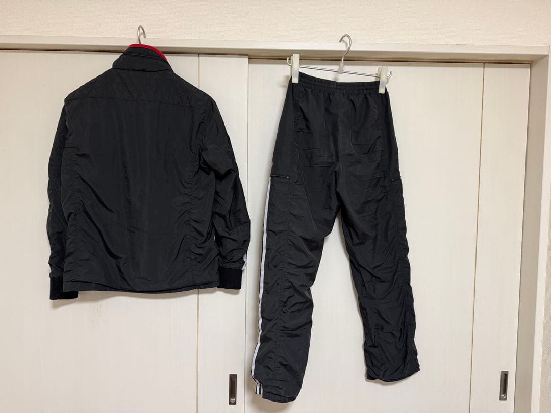 adidasウインドブレーカージャケット パンツ セット Mサイズ ブラック