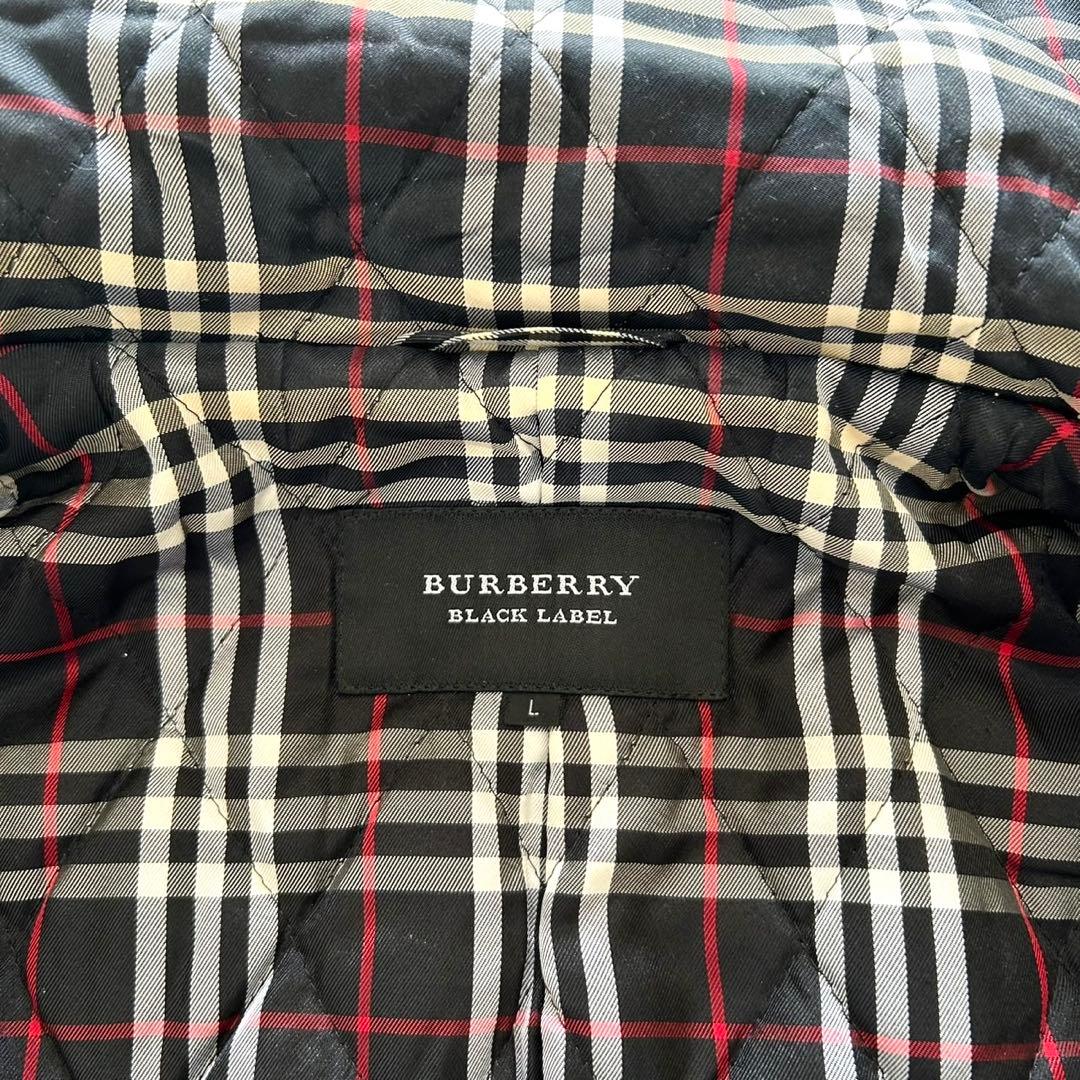 バーバリーブラックレーベル　ダッフルコート　裏地キルティング　ブラック　L相当