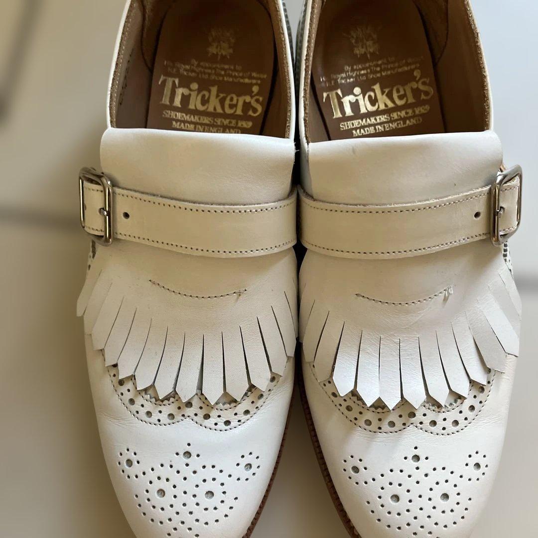 Tricker's ホワイトレザー ローファー