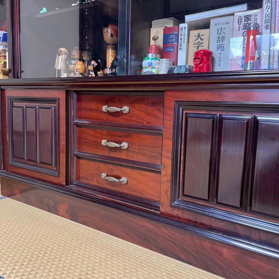 キャビネット　木製　美品　収納　棚　本棚　昭和　レトロ　最終値下　発送たのめる便