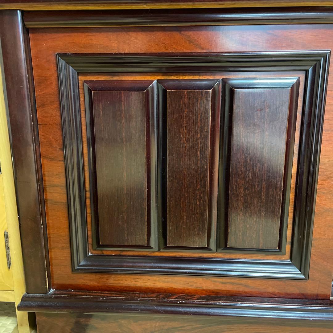 キャビネット　木製　美品　収納　棚　本棚　昭和　レトロ　最終値下　発送たのめる便