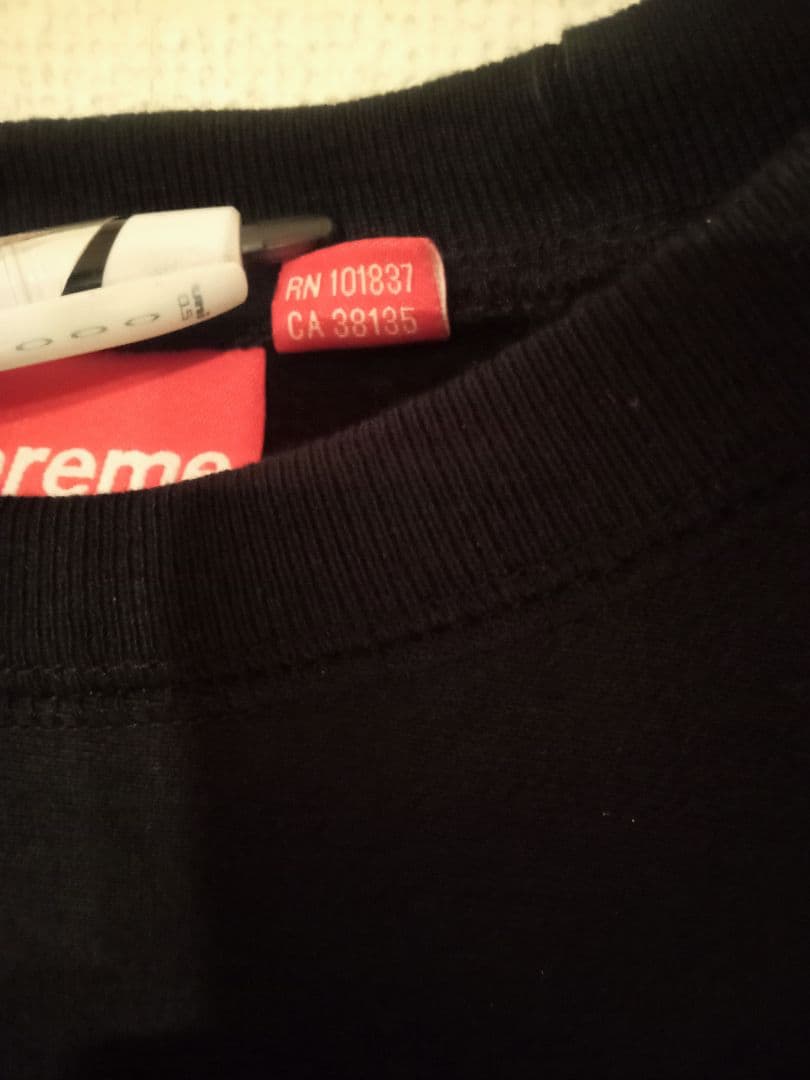 supreme 18aw box logo crewneck 黒スウェット