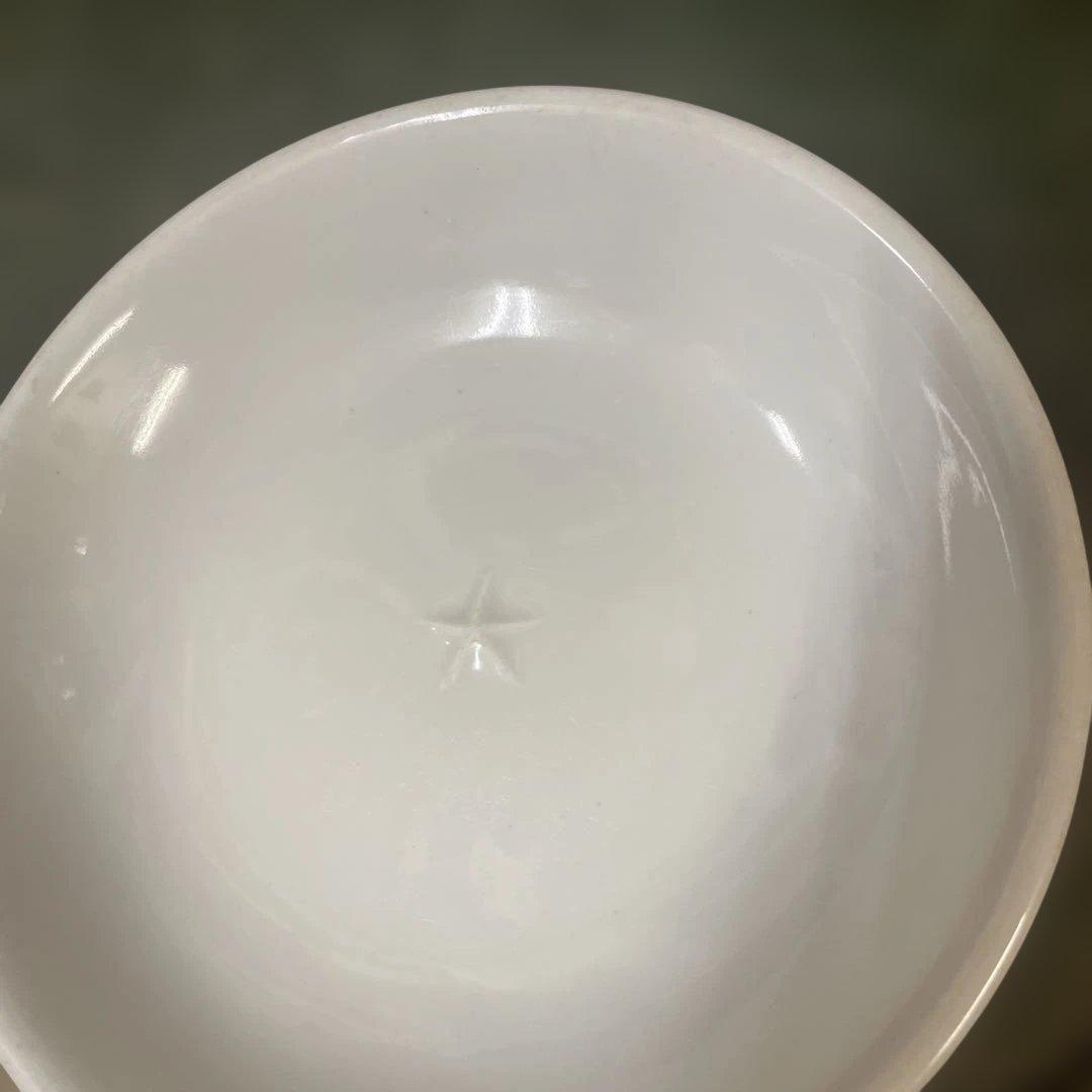旧日本軍白皿　日本軍の星マーク付き ミリタリー　マニア　アンティーク軍隊皿