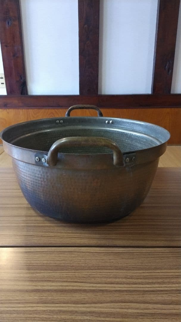 銅鍋？　特大　プロ用　両手鍋